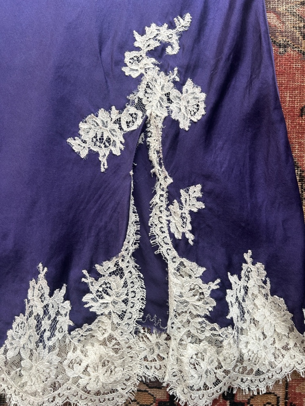 Vintage Marjolaine Silk Slip Dress - Picture 7 of 7